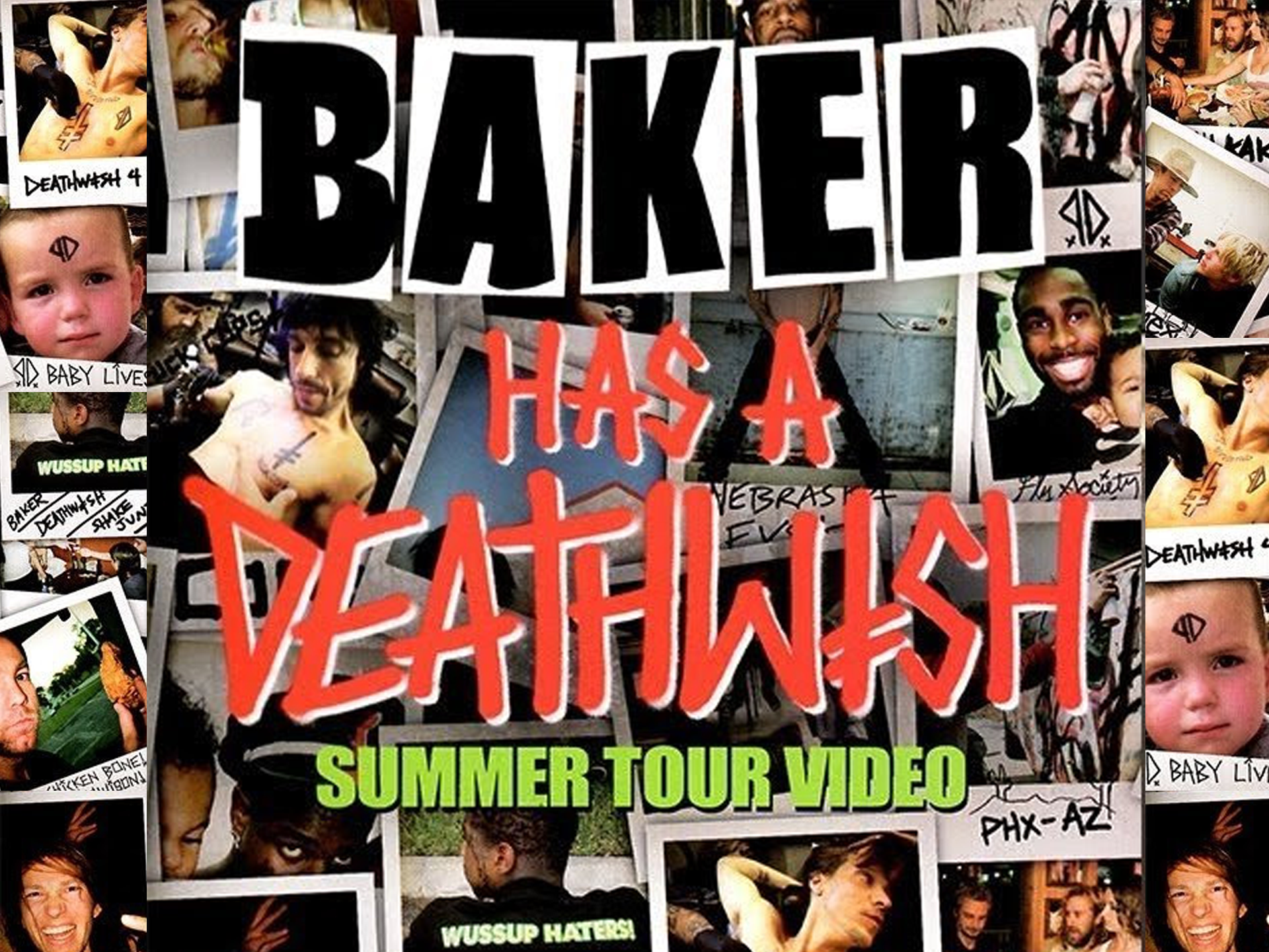 Baker Has A Deathwish Summer Tour skate video
