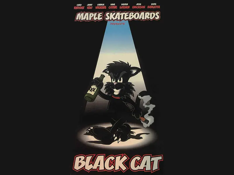 Black Cat skate video by maple skateboards